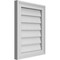 Ekena Millwork Vertical Surface Mount PVC Gable Vnt: Non-Functional, w/2"W x 1-1/2"H, Brickmould Frame, 16"W x 20"H GVPVE16X2002SN - alternate 5